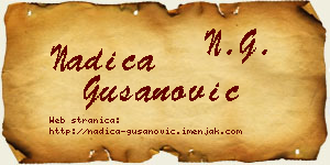 Nadica Gušanović vizit kartica
